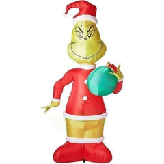 Gemmy Inflatables Inflatable Party Decorations 11' Giant Christmas Grinch Holding Merry Grinchmas Ornament by Gemmy Inflatables 781880204596 113003 11' Giant Christmas Grinch Merry Grinchmas Ornament Gemmy Inflatables