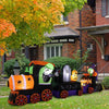 Image of Gemmy Inflatables Inflatable Party Decorations 11' Halloween Train w/ Skeleton, Tombstone, and Witch by Gemmy Inflatables 781880275084 GTH00041-11 11' Halloween Train w/ Skeleton Tombstone Witch Gemmy Inflatables