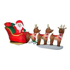 Gemmy Inflatables Inflatable Party Decorations 12.5' Christmas Giant Santa And Sleigh Scene by Gemmy Inflatables 781880241096 117219