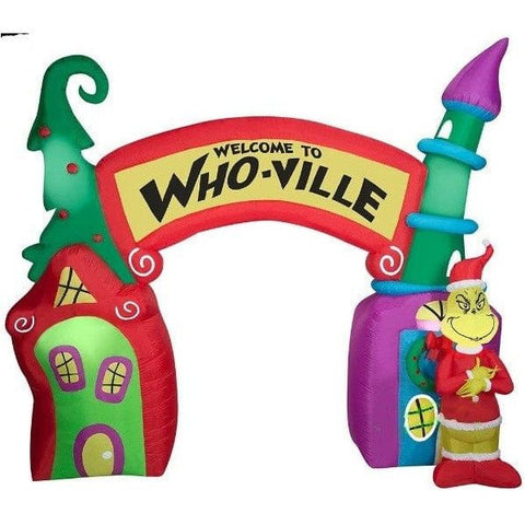 Gemmy Inflatables Inflatable Party Decorations 12' Dr. Seuss Whoville Archway w/ Grinch by Gemmy Inflatables 781880287162 113841
