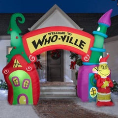 12' Dr. Seuss Whoville Archway w/ Grinch by Gemmy Inflatables