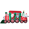 Image of Gemmy Inflatables Inflatable Party Decorations 12' Santa Claus Christmas Candy Train w/ Penguin and Polar Bear by Gemmy Inflatables 781880275121 880557 12' Santa Claus Christmas Candy Train w/ Penguin and Polar Bear