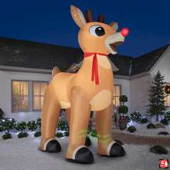 14' Colossal Christmas Rudolph w/ Scarf by Gemmy Inflatables