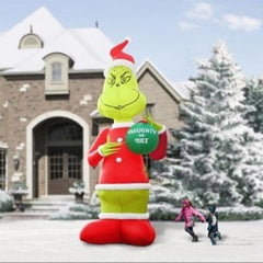 Gemmy Inflatables Inflatable Party Decorations 18' Colossal Grinch Holding "Naughty or Nice" Ornament by Gemmy Inflatables 781880204916 113209 18' Colossal Grinch Holding Naughty or Nice Ornament Gemmy Inflatables