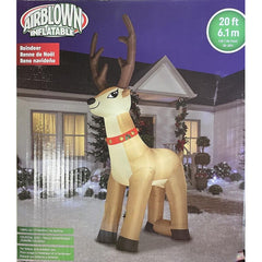 20' Colossal Christmas Reindeer by Gemmy Inflatables