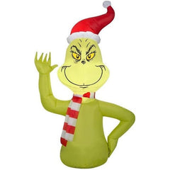 3 1/2' Christmas CAR BUDDY Grinch w/ Scarf by Gemmy Inflatables