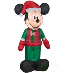 Gemmy Inflatables Inflatable Party Decorations 3 1/2' Christmas Disney Mickey Mouse In Winter Outfit by Gemmy Inflatables