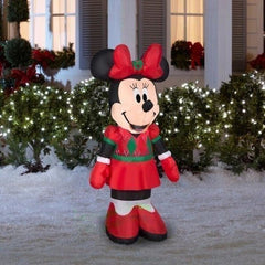 3 1/2' Christmas Disney Minnie Mouse In Winter Outfit by Gemmy Inflatables