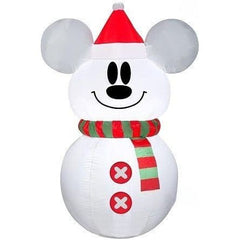 Gemmy Inflatables Inflatable Party Decorations 3 1/2' Christmas Mickey Mouse Snowman w/ Santa Hat by Gemmy Inflatables 781880241225 117565 3 1/2' Christmas Mickey Mouse Snowman w/ Santa Hat  Gemmy Inflatables