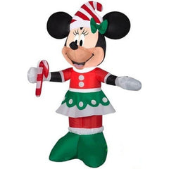Gemmy Inflatables Inflatable Party Decorations 3 1/2' Christmas Minnie Mouse Wearing Holiday Outfit by Gemmy Inflatables 781880205777 117408 3 1/2' Christmas Minnie Mouse Wearing Holiday Outfit Gemmy Inflatables