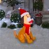 Image of Gemmy Inflatables Inflatable Party Decorations 3 1/2' Dog Sitting Wearing Santa Hat & Scarf by Gemmy Inflatable 781880264460 114549