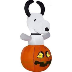 Gemmy Inflatables Inflatable Party Decorations 3 1/2' Gemmy Airblown Inflatable Snoopy In Woodstock Jack-O'-Lantern Pumpkin by Gemmy Inflatables 781880275893 73935 3 1/2' Airblown Inflatable Snoopy In Woodstock Jack-O'-Lantern Pumpkin