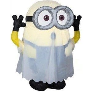 Gemmy Inflatables Inflatable Party Decorations 3 1/2' Halloween Minion Dressed As Ghost by Gemmy Inflatables 781880239543 221195 - 999587