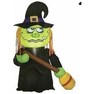 Gemmy Inflatables Inflatable Party Decorations 3 1/2' Halloween Stumpy Witch w/ Broom by Gemmy Inflatables 781880251514 222266-1221578
