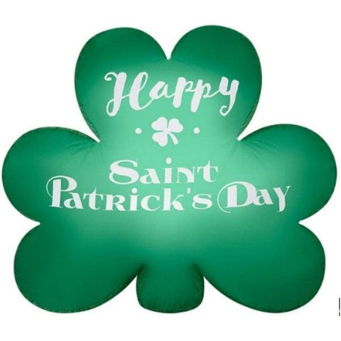 Gemmy Inflatables Inflatable Party Decorations 3 1/2' "Happy St. Patrick's Day" Shamrock by Gemmy Inflatable 781880235798 445407 3 1/2' "Happy St. Patrick's Day" Shamrock SKU# 445407