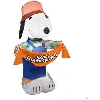 Gemmy Inflatables Inflatable Party Decorations 3 1/2' Peanuts Snoopy Scarecrow w/ Banner by Gemmy Inflatables 781880239680 70445