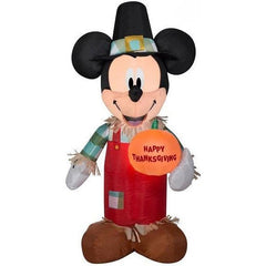 Gemmy Inflatables Inflatable Party Decorations 3 1/2' Thanksgiving Harvest Mickey Mouse Holding "Happy Thanksgiving" Pumpkin by Gemmy Inflatables 781880205128 226227 3 1/2' Thanksgiving Harvest Mickey Mouse Pumpkin Gemmy Inflatables