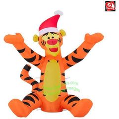 Gemmy Inflatables Inflatable Party Decorations 3 1/2' Winnie The Pooh’s Tigger w/ Santa Hat by Gemmy Inflatables 781880218951 880790