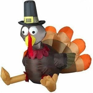 Gemmy Inflatables Inflatable Party Decorations 3' Thanksgiving Pilgrim Turkey by Gemmy Inflatables 781880275190 64135 3' Thanksgiving Pilgrim Turkey by Gemmy Inflatables SKU# 64135