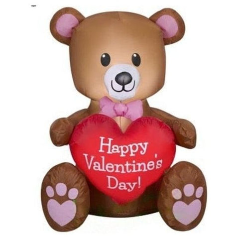 Gemmy Inflatables Inflatable Party Decorations 3' Valentine's Day Brown Bear w/ Heart by Gemmy Inflatables 781880256489 440882 12' Valentine's Day Hearts Candy Patch Gemmy Inflatable SKU# Y301