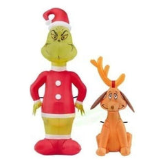 Gemmy Inflatables Inflatable Party Decorations 4 1/2' Dr. Seuss' Grinch and Max Combo by Gemmy Inflatables 781880247081 12979