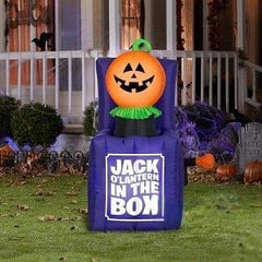 4 1/2' Halloween Animated Jack O' Lantern In The Box by Gemmy Inflatables