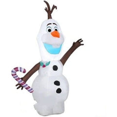 Gemmy Inflatables Inflatable Party Decorations 4' Christmas Olaf From Frozen II Holding Candy Cane by Gemmy Inflatables 781880246817 112562-3723726 4' Christmas Olaf From Frozen II Holding Candy Cane Gemmy Inflatables