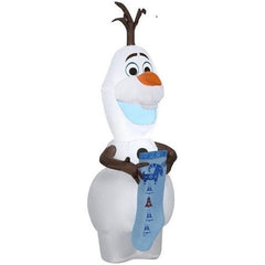 Gemmy Inflatables Inflatable Party Decorations 4' Disney's Frozen II Olaf w/ Christmas Stocking by Gemmy Inflatables 781880246978 12865