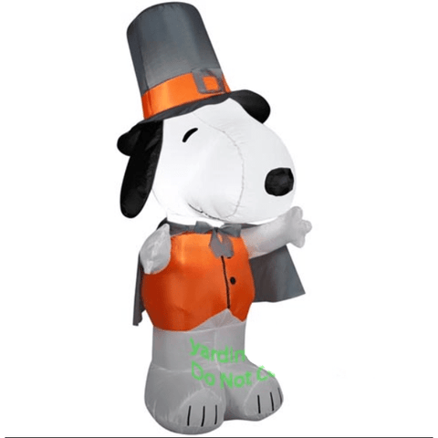 Gemmy Inflatables Inflatable Party Decorations 4' Gemmy Airblown Inflatable Thanksgiving Peanuts Snoopy Dressed As Pilgrim by Gemmy Inflatables 781880275879 51761 4' Airblown Inflatable Thanksgiving Peanuts Snoopy Dressed As Pilgrim 