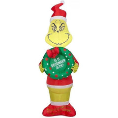 Gemmy Inflatables Inflatable Party Decorations 4' Grinch Holding Wreath by Gemmy Inflatables 781880241454 116021