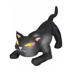Gemmy Inflatables Inflatable Party Decorations 4' Halloween Black Cat w/ Tail Up by Gemmy Inflatable 781880251590 64911