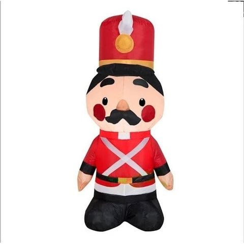 Gemmy Inflatables Inflatable Party Decorations 4' Nutcracker Toy Soldier by Gemmy Inflatables 781880212294 36358