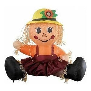 Gemmy Inflatables Inflatable Party Decorations 4' Thanksgiving Harvest Scarecrow Girl by Gemmy Inflatables 781880270799 Y127L