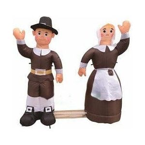 Gemmy Inflatables Inflatable Party Decorations 4' Thanksgiving Pilgrim Amish Man & Woman by Gemmy Inflatables 7 1/2' Thanksgiving PILGRIM Amish Man Woman COMBO Gemmy Inflatables