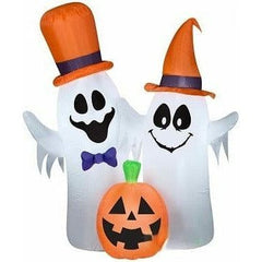 Gemmy Inflatables Inflatable Party Decorations 5 1/2' Creepy Ghosts and Pumpkin Scene by Gemmy Inflatable 781880275077 226294 5 1/2' Creepy Ghosts and Pumpkin Scene by Gemmy Inflatable SKU# 226294