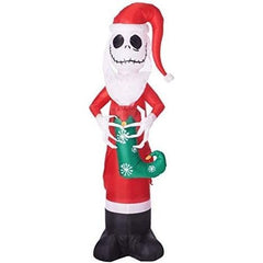 Gemmy Inflatables Inflatable Party Decorations 5 1/2' Disney Nightmare Before Christmas Jack Skellington Dressed As Santa Claus by Gemmy Inflatables 781880204831 111750 5 1/2' Disney Nightmare Christmas Jack Skellington Santa Claus Gemmy