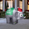 Image of Gemmy Inflatables Inflatable Party Decorations 5 1/2' Gemmy Airblown Inflatable Christmas "Joy To The World" Elephant by Gemmy Inflatables 781880213239 119198 - 3723717 5 1/2'  Christmas "Joy To The World" Elephant by Gemmy Inflatables