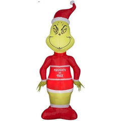 Gemmy Inflatables Inflatable Party Decorations 5 1/2' Grinch w/ Naughty or Nice Sweater by Gemmy Inflatables 781880204671 114795