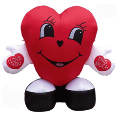 Gemmy Inflatables Inflatable Party Decorations 5' Air Blown Inflatable Valentine’s Day "Love You This Much" Heart by Gemmy Inflatable 781880289357 Y313 5' Air Blown Inflatable Valentine’s Day "Love You This Much" Heart 