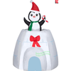 Image of Gemmy Inflatables Inflatable Party Decorations 5' Animated Christmas Penguin Pop Up Igloo by Gemmy Inflatables 118335 5' Animated Christmas Penguin Pop Up Igloo SKU# 118335