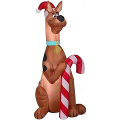 Gemmy Inflatables Inflatable Party Decorations 5' Christmas Scooby Doo Wearing Santa Hat & Holding Candy Cane by Gemmy Inflatables 117616
