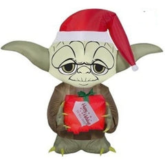 Gemmy Inflatables Inflatable Party Decorations 5' Disney's Star Wars Yoda w/ Red Present by Gemmy Inflatables 781880246954 117746