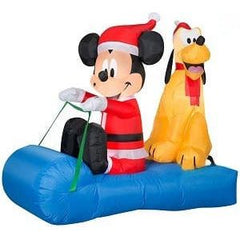Gemmy Inflatables Inflatable Party Decorations 5' Mickey Mouse and Pluto on Sled by Gemmy Inflatables 781880241492 88722