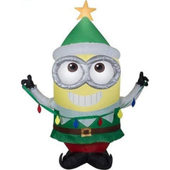 Gemmy Inflatables Inflatable Party Decorations 5' Minion Dave as Christmas Elf by Gemmy Inflatables 781880204794 117719