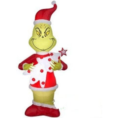 Gemmy Inflatables Inflatable Party Decorations 6 1/2' Christmas Dr. Seuss Grinch Holding White Christmas Tree by Gemmy Inflatables 781880246886 119363 - 3723713 6 1/2 Christmas Dr. Seuss Grinch White ChristmasTree Gemmy Inflatables