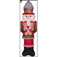 Gemmy Inflatables Inflatable Party Decorations 6.5' Christmas Gingerbread Nutcracker by Gemmy Inflatable 119538 6.5' Christmas Gingerbread Nutcracker SKU# 119538