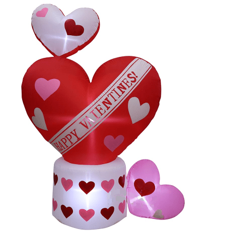 Gemmy Inflatables Inflatable Party Decorations 6' Air Blown Inflatable Valentine’s Day Hearts Scene by Gemmy Inflatable 781880289340 GTV00008-6 6' Air Blown Inflatable Valentine’s Day Hearts Scene Gemmy Inflatable