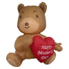 Image of Gemmy Inflatables Inflatable Party Decorations 6' Brown Bear Holding Heart w/ Interchangeable Banners by Gemmy Inflatables 3' Valentine's Day Brown Bear w/ Heart by Gemmy Inflatables SKU#440882