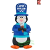 Image of Gemmy Inflatables Inflatable Party Decorations 6' Christmas Animated Shaking Penguin Holding Ice Cream Cone by Gemmy Inflatables 880031 6' Christmas Animated Shaking Penguin Holding Ice Cream Cone 880031