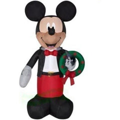 Gemmy Inflatables Inflatable Party Decorations 6' Mickey Mouse Holding A Christmas Wreath by Gemmy Inflatables 781880206620 18933 - 848056L